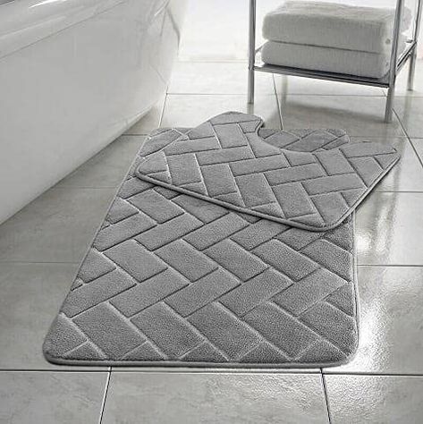 Brick Bathroom, Modern Bath Mat, Foam Blocks, Bathroom Bath Mats, Bathroom Color, Toilet Mat, Bathroom Rug Sets, Bath Mat Sets, Bath Rugs Sets