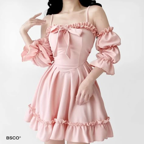 Pink Cute Dresses, Pink Cute Dress, Dresses To Wear To Weddings, Material Gworl, Peach Pattern, Given Name, Shopee Philippines, Kawaii Fashion Outfits, Kawaii Style