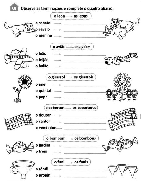 Atividades singular e plural Plural E Singular, Spanish Reading Comprehension, Learn Brazilian Portuguese, Portuguese Lessons, Brazilian Portuguese, Singular And Plural, Learn Portuguese, Spanish Reading, Kids Learning Activities