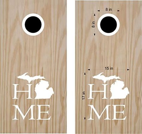 Home Michigan Cornhole Board Decals Bean Bag Toss Sticker Monogram Cornhole Boards, Wedding Cornhole Boards, Bean Bag Boards, Cornhole Tournament, Cornhole Board Decals, Cornhole Decals, Custom Cornhole Boards, Bean Bag Toss Game, Bag Toss Game