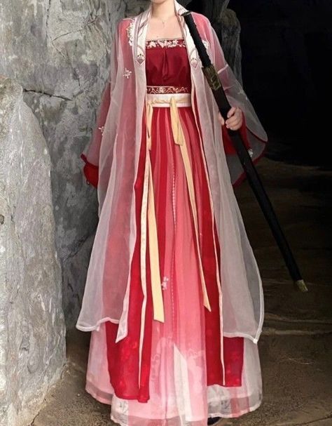 Loose Dress Outfit, Moda China, Chinese Fancy Dress, Traditional Asian Dress, Ancient Chinese Clothing, Chinese Style Dress, Chinese Vintage, Hanfu Dress, Chinese Hanfu