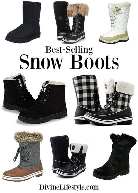 10 Best-Selling Snow Boots for Women on Amazon ~ DivineLifestyle.com ~ collection winter boot stylish ski boots Snow Footwear Women, Cute Winter Boots For Women Snow, Cute Snow Boots Women, Best Snow Boots Woman, Womens Winter Boots Snow, Snow Essentials, Boots Canada, Boots For Snow, Czech Fashion