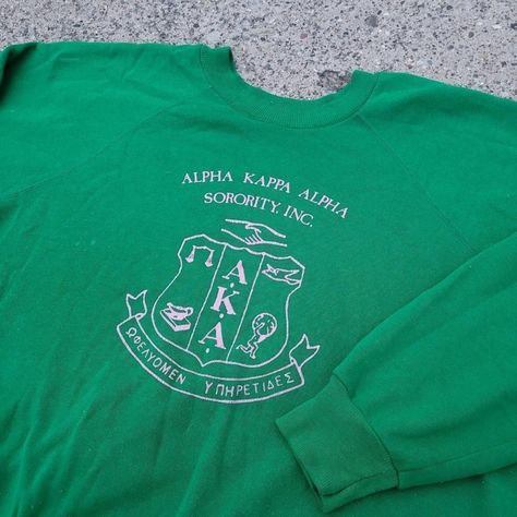 Vintage 80s Alpha Kappa Alpha Sorority Sweatshirt International Available Size Xl 26" Pit To Pit, 24" Tall, 20" Pit To Cuff Excellent Used Condition #Vintage #80s #Aka #Sorority #Alphakappa Alpha Kappa Alpha Shirt, Alpha Kappa Alpha Paraphernalia, Sorority Sweatshirts, Aka Sorority, Alpha Kappa Alpha Sorority, Shirts Vintage, Alpha Kappa Alpha, Vintage Shirts, Sorority