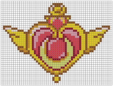 Sailor Moon Embroidery Design, Sailor Moon Pixel Art, Sailor Moon Cross Stitch, Moon Cross Stitch Pattern, Moon Cross Stitch, Graph Paper Designs, Perler Bead Templates, Pixel Art Grid, Art Kawaii