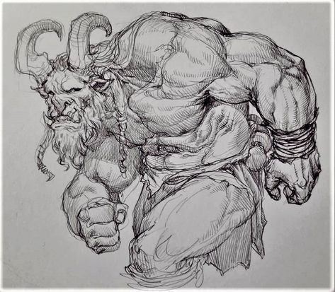 Ogre Drawing, Ogre Character Design, Orc Drawing, Monster Sketch, Creature Artwork, Arte Robot, Character Design Sketches, 다크 판타지, Monster Concept Art