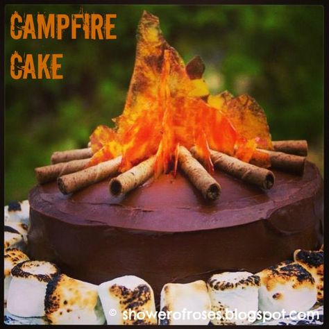 Boy Scout Cake, Campfire Cake, Camping Cakes, Cake Diy, Gateaux Cake, Lone Ranger, Fun Food, Creative Cakes, Cute Cakes