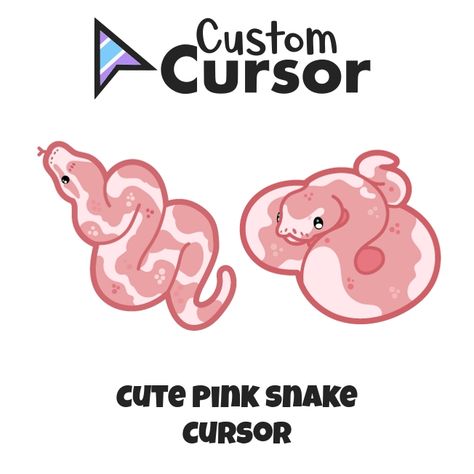 Even though most people are afraid of snakes, look at this one! Our pink snake isn't so scary at all. This pink-white reptile doesn't want to bite you or do anything harmful to you. Thi... Custom Cursor is #1 for cursors! Snake Person, Cute Cursor, Custom Cursor, Cute Website, Goth Boy, Cute Snake, Snake Art, Pink Snake, Skateboard Design