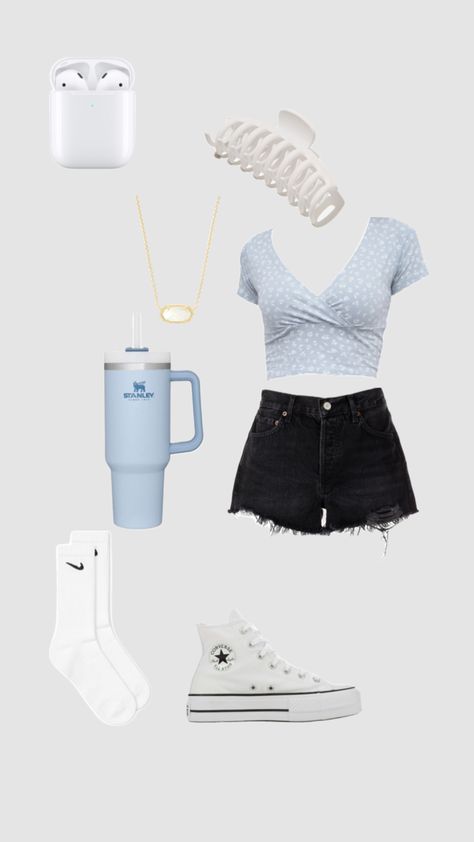 Basic White Girl Outfit, White Girl Outfits, Short Fits, Cute Outfits With Shorts, Comfy Outfits Winter, Preppy Stuff, Preppy Summer Outfits, Cute Dress Outfits, Outfit Inspo Casual