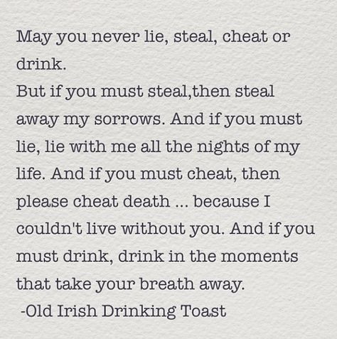 Irish Wedding Toast Irish Wedding Toast, Wedding Quotes And Sayings, Ceremony Readings, Irish Wedding Traditions, Wedding Ceremony Readings, Wedding Toast, Old Irish, Wedding Toasts, Wedding Speech