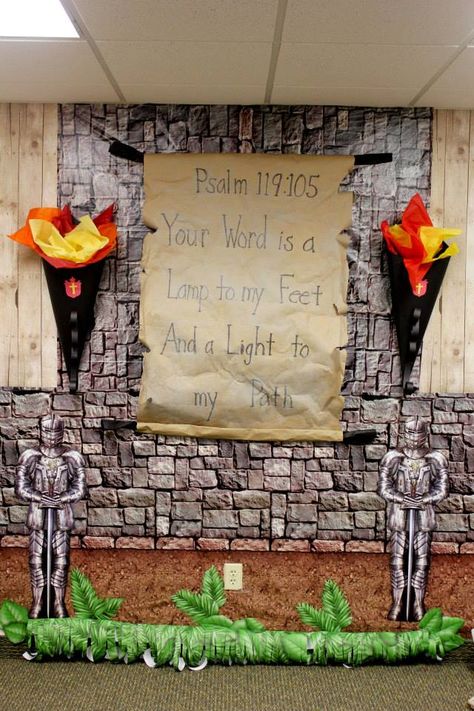 King Josiah Wall Castle Vbs Decorations, Kingdom Vbs Crafts, Keepers Of The Kingdom Vbs, Mighty Fortress Vbs, Castle Theme Classroom, Castle Vbs, Kingdom Vbs, Kingdom Keepers, King Josiah