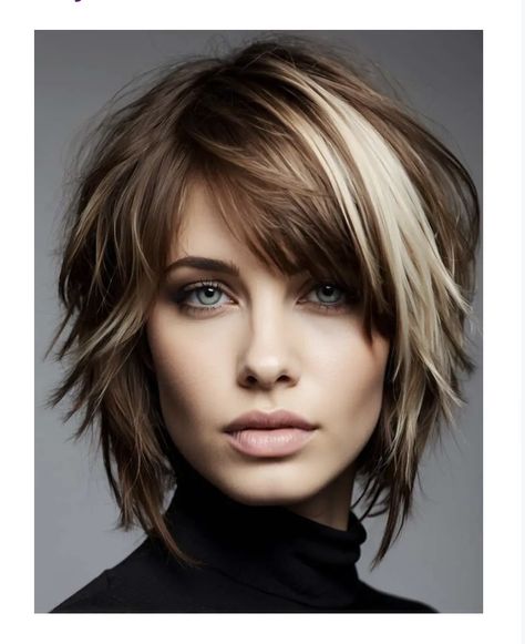 Short Shaggy Haircuts, Layered Haircuts For Medium Hair, Messy Short Hair, Hairdos For Short Hair, Haircuts For Medium Hair, Shag Haircut, Short Hair Haircuts, Medium Hair Cuts, Hairstyles For Women