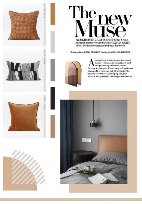 Furniture Magazine Layout, Interior Design Magazine Layout, Catalog Design Inspiration, Furniture Magazine, Interior Design Fabric, 잡지 레이아웃, Mood Board Interior, Interior Design Layout, Home Decor Catalogs