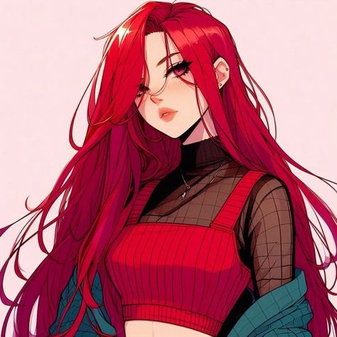 Red Hair Anime Girlies, Red Haired Anime Woman, Red Anime Characters, Anime Woman Red Hair, Anime Character With Red Hair, Red Hair Character Art, Red Hair Girl Art, Red Hair Anime Female, Red Haired Anime Female