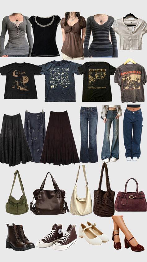 Autumn Grunge Outfits, Grunge Outfits For School, Autumn Grunge, Types Of Clothes, Y2k Grunge Outfits, Outfits For School, Downtown Outfits, 90s Fashion Outfits, Swaggy Outfits