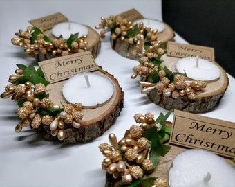 Handmade home decor gift favors christmas by HomedecorGiftStudio Gifts Ideas For Christmas, Ideas For Christmas Gifts, Handmade Party Favors, Bulk Party Favors, Thanksgiving Favors, Candle Party Favors, Log Candles, Bulk Wedding Favors, Cadeau Parents