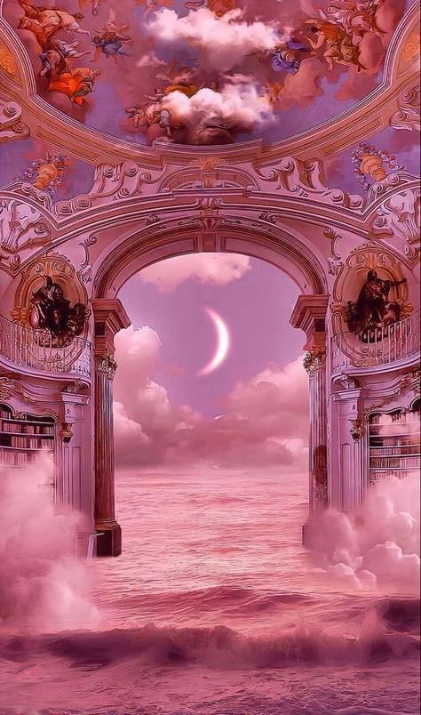 Dreamscape Aesthetic, Magic Places Fantasy Dreams, Celestial Aesthetic, Dreamscape Architecture, Fantasy Wallpapers, Goddess Aesthetic, Iphone Wallpaper Aesthetic, Beautiful Scenery Photography, Castle Aesthetic