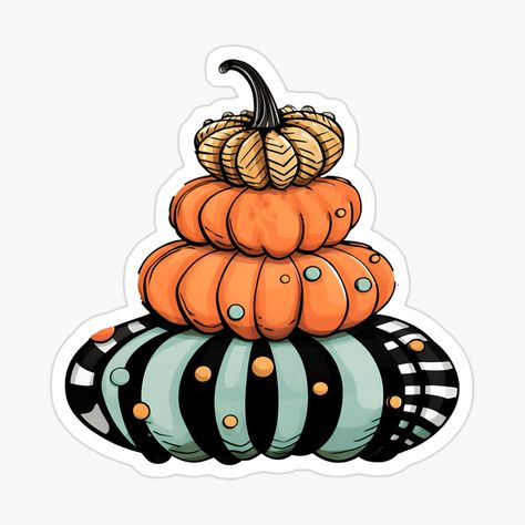 Get my art printed on awesome products. Support me at Redbubble #RBandME: https://www.redbubble.com/i/sticker/Cute-Funky-Stack-Of-Pumpkins-by-stickertrendy/165659838.EJUG5?asc=u Stack Of Pumpkins, Pumpkin Stickers, Pumpkins, My Art, Awesome Products, Art Prints, For Sale, Art