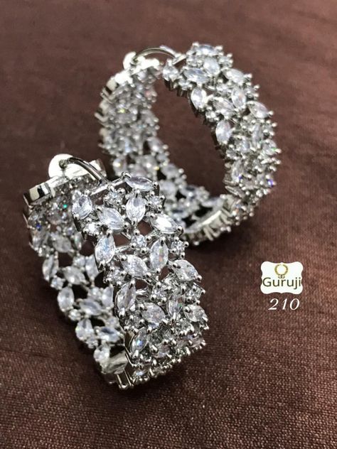 #earrings #zircon #loops #highquality #richlook  #Beautiful #lovely #elegant #festive #wedding #trendy #designer #exclusive #statement #latest #design #ethnic #traditional #modern #indian #divaazfashionjewellery available Grab them fast 😍😍 Inbox for orders & more details plz Or mail at npsales421@gmail.com Loops Diamond Earrings, White Gold Diamond Bracelet, Gold Diamond Bracelet, Festive Wedding, Zircon Earrings, Earring Sets, Earrings Indian, Indian Earrings, Hoop Earring Sets