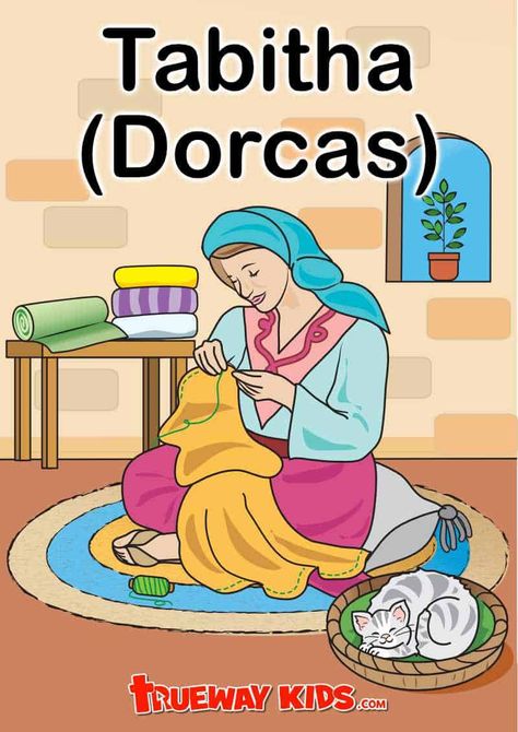 Teach your kids about Tabitha (Dorcas) in Acts 9 with this printable Bible lesson from Trueway Kids. This free resource includes lesson guides, worksheets, coloring pages, crafts and more - perfect for home or church use. Help your children learn about this inspiring woman of faith and her acts of kindness in the early church. Toddler Bible Lessons, Bible Lesson For Kids, Childrens Bible Activities, Trueway Kids, Toddler Bible, Acts 9, Woman Of Faith, Sewing Activities, Kids Sunday School Lessons