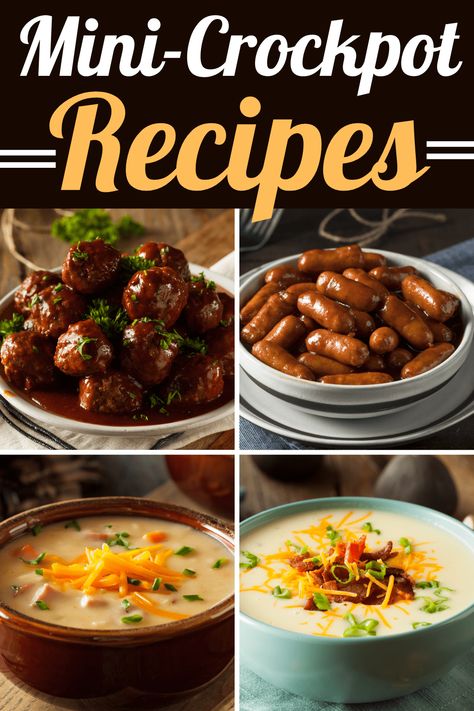 Lunch Crockpot Recipes, Mini Crockpot, Small Crockpot Recipes, Mini Crockpot Recipes, Crockpot Recipes For Two, Crockpot Lunch, Small Slow Cooker, Recipe For 1, Vegetarian Crockpot Recipes