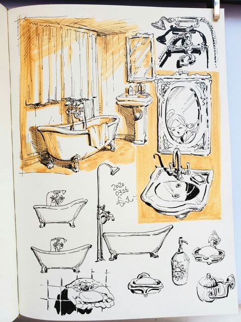 Kunstjournal Inspiration, Observational Drawing, Sketchbook Art Journal, Art Diary, Sketchbook Inspiration, Environment Concept Art, Sketchbook Art Inspiration, Art Studies, Art Journal Inspiration