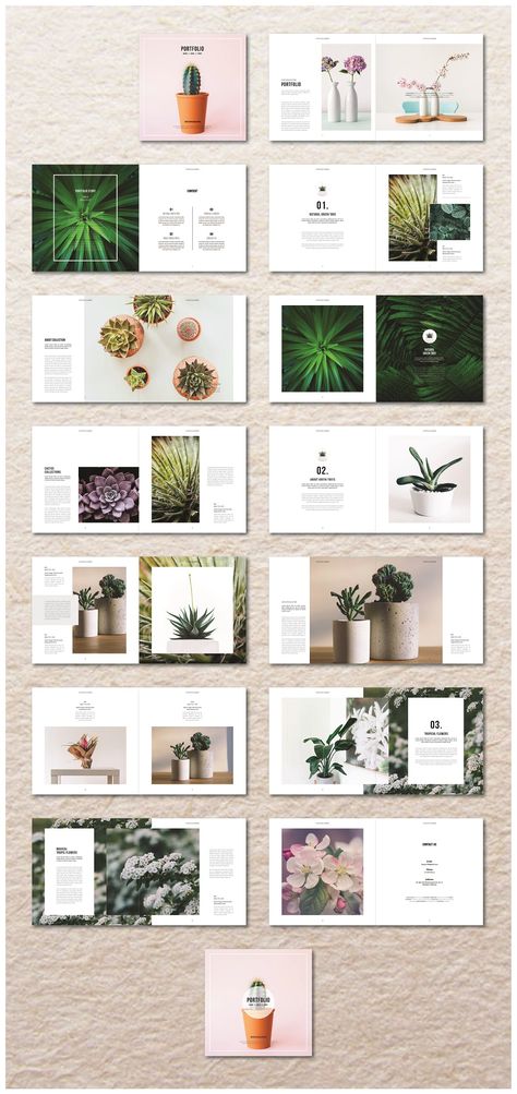 A beautiful multipurpose Portfolio/Lookbook. Clean, professional, modern and fully customisable InDesign template. It is for designers working on portfolio or based on the projects. It’s available in 28 pages. Each page features unique layouts with strong, contemporary typography. This template will suit for nature, fashion, photography, food, product architecture etc. Portfolio Design Layouts, Design Portfolio Layout, Layout Portfolio, Floral Portfolio, Landscape Architecture Portfolio, Interior Design Portfolio Layout, Architecture Portfolio Layout, 잡지 레이아웃, Contemporary Typography