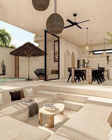 Aesthetic Garden Drawing, Garden Outdoor Kitchen, Casa Cook, Mediterranean Interior, Bali House, House Inspo, Dream Home Design, Decoration Design, Inspired Homes