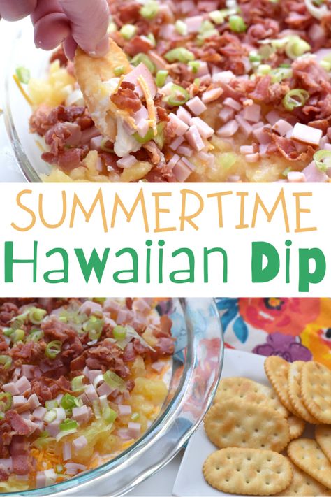 Hawaiian Dip, Recipes Using Bacon, Summer Appetizer Recipes, Luau Food, Summer Appetizers Easy, Hawaiian Dishes, Cooking Bacon, Baked Bacon, Creamy Dip