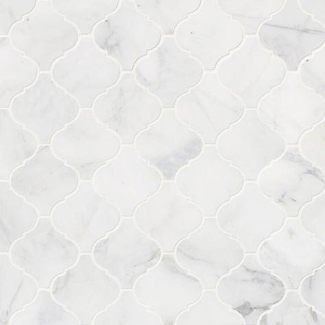 Calacatta Cressa Arabesque Honed Glass Arabesque Tile, Moroccan Tile Backsplash, Arabesque Tile Backsplash, Marble Subway Tiles, Arabesque Tile, Arabesque Pattern, Honed Marble, Porcelain Mosaic Tile, Marble Mosaic Tiles