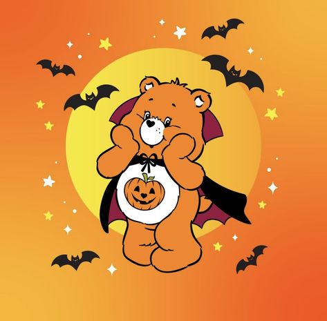 Care Bears Halloween, Instagram Tricks, Care Bears Vintage, Pumpkin Tattoo, Care Bear Birthday, Big Feelings, Care Bears Cousins, Halloween Wallpaper Cute, Bear Halloween