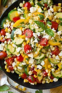 Summer Harvest Salad - Cooking Classy Summer Harvest Soup, Summer Squash Salad Recipes, Summer Salads Healthy, Summer Harvest Salad, Dream Salad, Summer Squash Salad, Yellow Squash Recipes, Fresh Fruit Smoothies, Roast Zucchini