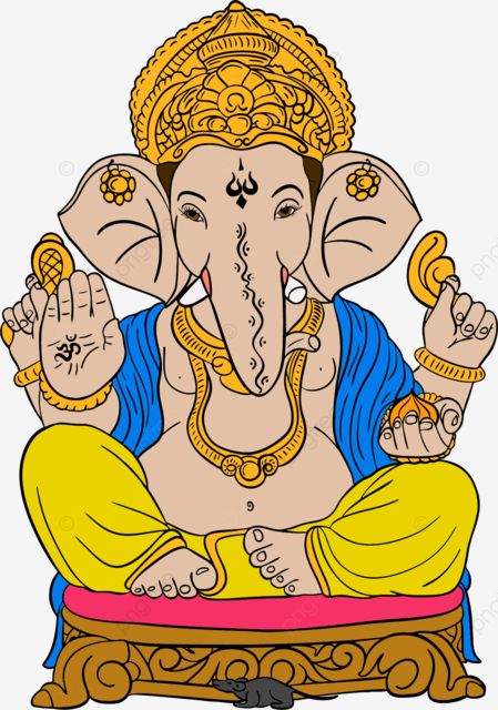 Shri Ganesh Drawing, Ganpati Bappa Painting Easy, Ganpati Drawing Ganesha Painting, Ganeshji Drawing, Ganpati Poster, Anime Drawing Sketches Manga, Ganpati Vector, Ganpati Bappa Png, Ganpati Sketch