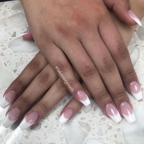 Squoval Nails French Tip, French Tip With Pink Base, Diagonal French Tip Nails, Pink And White Nails French, Pink And White French Tip Nails, White Nails French, Nails French Tips, Nail Shapes Squoval, Pink And White Nails