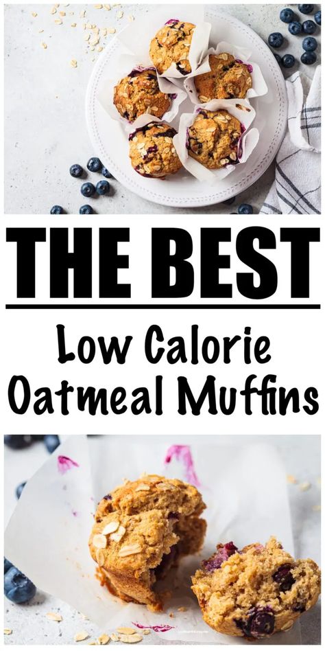 Just 75 Calories 5 Flavors! 100 Calorie Muffins, Muffin Batter Recipe, Oat Muffins Healthy, Low Calorie Oatmeal, Low Calorie Muffins, Blueberry Oat Muffins, Oatmeal Muffins Healthy, 500 Calories Recipes, Oatmeal Muffin Recipes