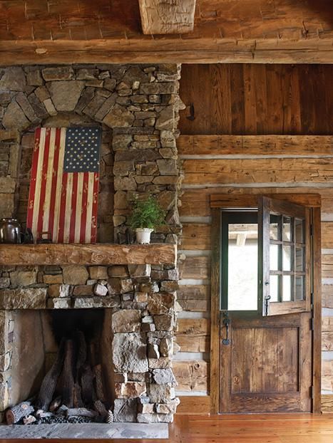 Cabin Cabin Fireplace, Log Cabin Furniture, Cabin Doors, Fireplace Set, Rustic Fireplaces, Meteor Garden 2018, Cabin Interiors, Magic Garden, Getaway Cabins