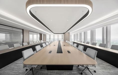 Cloud Office, Conference Room Design, Modern Office Interiors, Office Meeting Room, Office Space Design, Boardroom Table, Board Room, Contemporary Office, Office Meeting