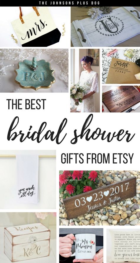 Are you looking for a good gift for the bridal at a bridal shower this wedding season? Here are the best bridal shower gifts from Etsy. Best Bridal Shower Gifts, Creative Bridal Shower Gifts, Diy Bridal Shower Gifts, Best Bridal Shower Gift, Bridal Shower Presents, Unique Bridal Shower Gifts, Gifts For Bride, Bridal Shower Wine, Bridal Shower Gifts For Bride