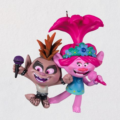 DreamWorks Animation Trolls Friendship Rocks Ornament - Keepsake Ornaments - Hallmark Poppy And Barb, Friendship Rocks, Keepsake Christmas Ornaments, Plastic Christmas Tree, Trolls World Tour, Ornaments Personalized, Ornaments Christmas Tree, Dreamworks Trolls, Dreamworks Animation