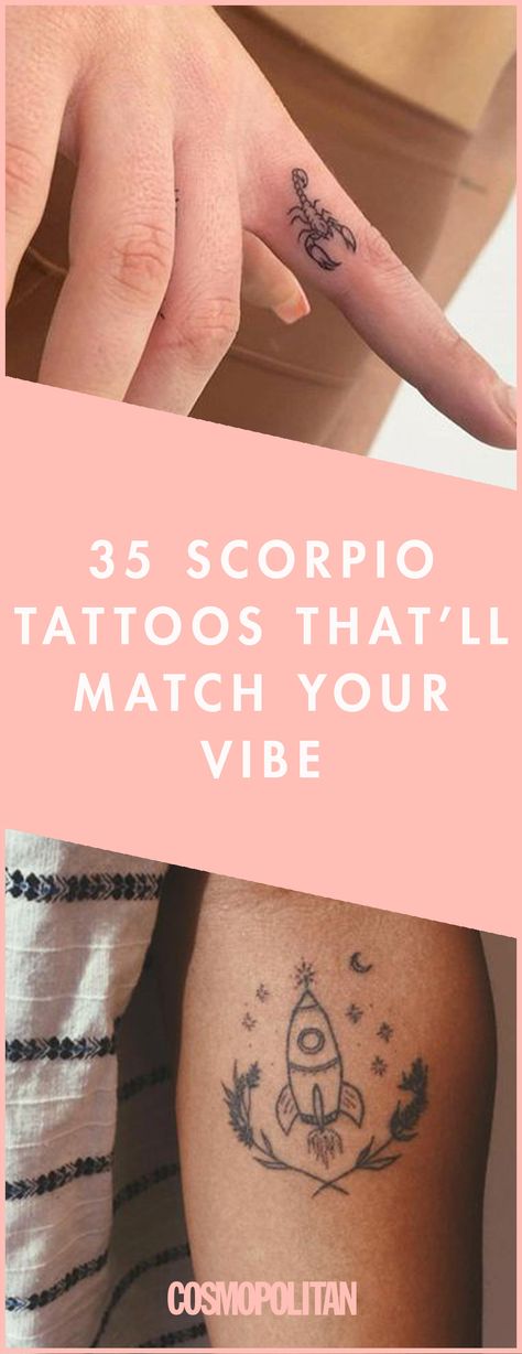 Here are the 35 best Scorpio tattoos and design ideas that are perfect for the fixed water sign, including constellation tattoos, scorpion designs, and more. Finger Scorpio Tattoo, Scorpio Finger Tattoos For Women, Scorpio Tattoo Design For Women, Best Scorpio Tattoo Ideas, Pretty Scorpion Tattoo, Minimal Scorpion Tattoo, Scorpion Woman Tattoo, Scorpion Hand Tattoo Women, Minimal Scorpio Tattoo