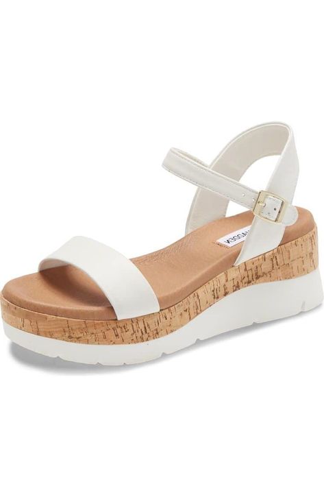 PRICES MAY VARY. Man-made lining Man-made sole 2 5 inch heel height 1 25 inch platform 90s Throwback, 5 Inch Heels, Sandal Fashion, Wedge Sandal, Sandal Women, Platform Wedges, Pharmacy Gifts, Sandal Espadrille, Platform Sandals