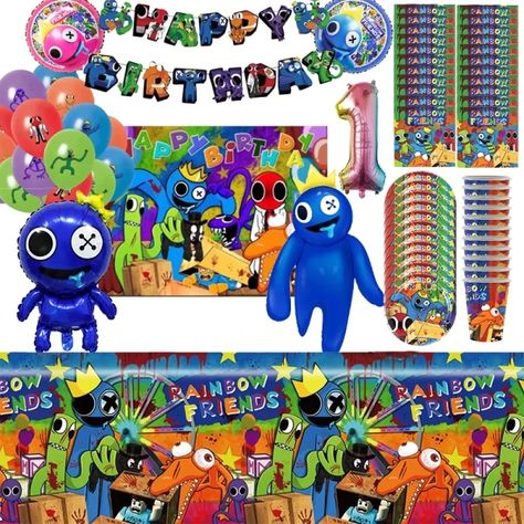 Just found this amazing item on AliExpress. Check it out! $9.29 | Rainbow Friends Birthday Party Decoration Balloon Banner Cake Topper Backdrop Rainbow Friends Birthday Party Supplies Rainbow Friends Birthday Party, Rainbow Friends Birthday, Friends Birthday Party, Decoration Balloon, Cake Banner Topper, Rainbow Friends, Balloon Banner, Friends Birthday, Birthday Party Decoration