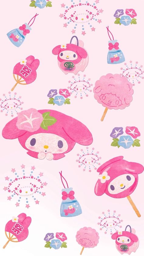 Best Cute Wallpapers, My Melody Summer, Best Hd Background, Sanrio Danshi, 헬로키티 배경화면, Melody Wallpaper, My Melody Wallpaper, Melody Hello Kitty, Hello Kitty Backgrounds