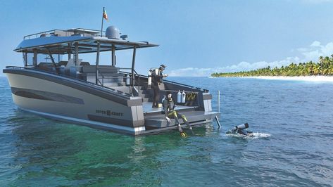 dutchcraft 56 diving platform Diving Platform, Dive Boat, Explorer Yacht Concept, Yachtmaster Ii, Sood Yacht, Explorer Yacht, Db9 Yacht, World Cruise, Platform Design