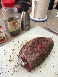 Here is another cook I did recently on my NuWave 10 quart air fryer.  I started with a 3.58 pound bottom round roast. I trimmed it ... Air Fryer Rotisserie Recipes, Rotisserie Recipes, Bottom Round Roast, Nuwave Air Fryer, Power Air Fryer Recipes, Air Fryer Recipes Beef, Beef Rump Roast, Ribs In Oven, Beef Rump