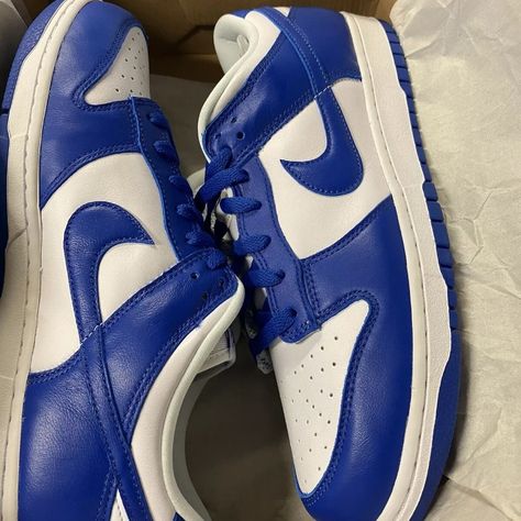 Nike Dunk Low Sp Kentucky Size 12deadstockopen To Tradesnegotiationsand Yes They Are Authentic Blue Dunks, Dunk Low Blue, Dunk Nike, Nike Dunk Low Sp, Nike Shoes Blue, Nike Dunk Low, Dunk Low, Nike Dunk, Kentucky