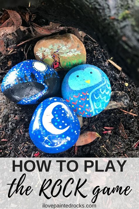 What are kindness rocks? A fun hide and seek rock game that has people painting and hiding rocks all over the world! Learn the rules and how to play! #ilovepaintedrocks #kindnessrocks #paintedrocks #rockpainting What Is Kindness, Grandchildren Activities, Rock Diy, Bored Ideas, Painted Bricks, Rock Games, Rock Quotes, Rocks Crystals, Rock Painting Tutorial