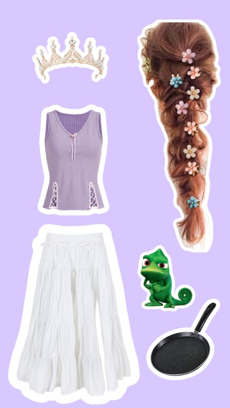 Rapunzel outfit ~inspo~ Rapunzel Bounding, Modern Day Disney Princesses Outfits, Tangled Outfit Ideas, Rapunzel Outfit Ideas Casual, Rapunzel Inspired Outfits, Disney Outfits Rapunzel, Rapunzel Outfit Ideas, Rupunzle Inspired Outfit, Casual Rapunzel Outfit