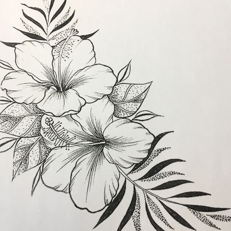 Tattoo number 3 #tattoo #flowertattoos #tattooideas Hibiscus Tattoos For Women, Tropical Flower Tattoo Sleeve, Puerto Rican Flower Tattoo, Tropical Flowers Drawing, Tropical Flowers Tattoo, Hibiscus Flower Tattoo Design, Tropical Leaves Tattoo, Hibiscus Tattoo Design, Hawaiian Flower Tattoo