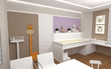 Pedia Clinic Interior Design, Pedia Clinic, Pediatric Office Decor, Pediatrics Office, Children Hospital Design, Pediatric Office, Pediatrician Office, Doctor Office Design, Office Cabin Design