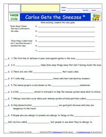 FREE Differentiated Worksheet for The Magic School Bus - Rides Again * -  Carlos Gets the Sneezes - Episode FREE Differentiated Worksheet / Video Guide The Magic School Bus, Special Needs Students, Magic School Bus, Word Bank, Bus Ride, Invasive Species, Magic School, Basic Concepts, School Bus